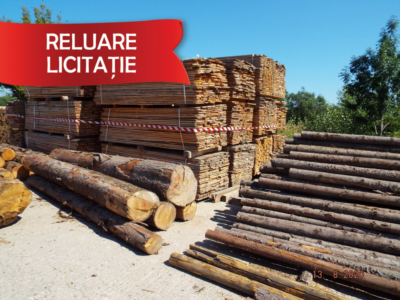 Material Lemnos: Lot 2 - 43,13 m3 cherestea esență rașinoasă, specia molid constituit din 3.299 bucăți de scândură de 3 ml lungime